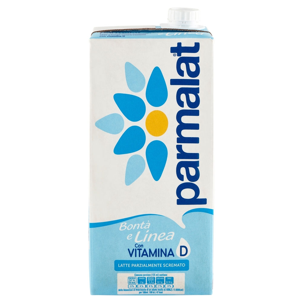 parmalat Bontà e Linea con Vitamina D Latte Parzialmente Scremato 1000 ml